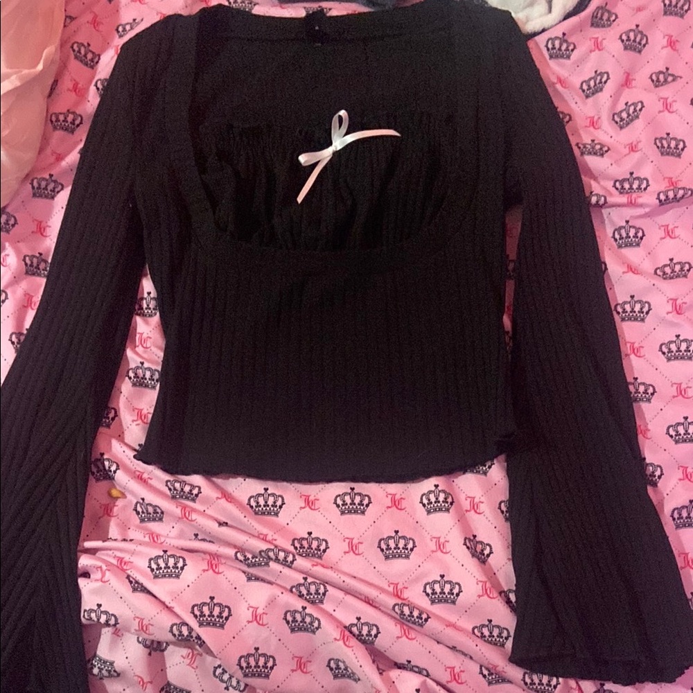 Black Long Sleeve Women's Top